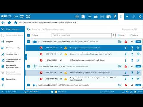 Watch Jaltest Do System Scan & Read Fault Codes