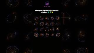 Examples of three-body problem solutions