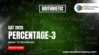 Percentage video –3 Concept Class | CAT Preparation 2025 | Arithmetic | Q.A.I #catexam #cat2025