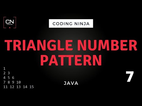 Triangle Number Pattern | Java | Coding Ninja