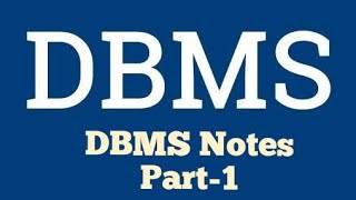 DBMS notes with syllabus pdf(5th sem)