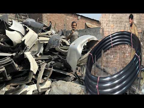 Discovery of Waste Plastic Car Bumpers into Flexible Internet Cable Conduits Pipe