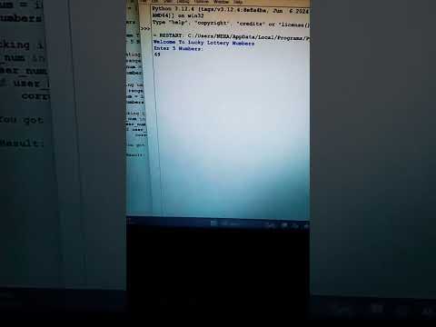 ✍️Python Turtle : Lottery Generator with Code.