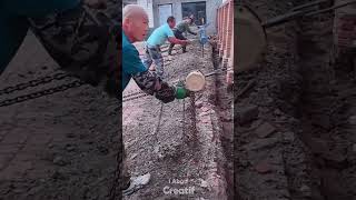 pulling the wall with a pulley #machinetools #weldwheels #satisfying #welding