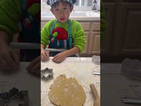 Bake with grandma #holidaybaking #bakewithlove #4yearold #christmascookies #grandmarecipes #toocute
