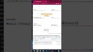 REGISTRATION FORM USING ANGULAR #shorts #angular #angulartraining  #coding #form