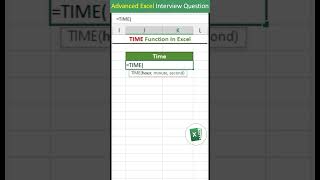 TIME function in excel | TIME formula in excel | excel interview questions excel tips & tricks