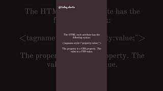 HTML Style attribute #viral #html #short #shorts #style #attribute #shortvideo