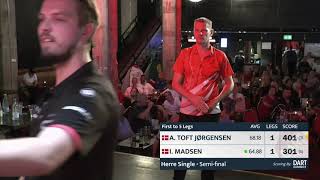 DM Dart 2022 - Herre Semi final - A. T Jørgensen vs I. Madsen