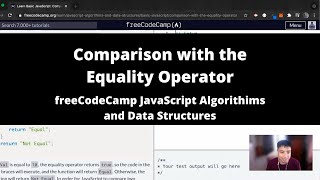 Comparison with the Equality Operator (Basic JavaScript) freeCodeCamp tutorial