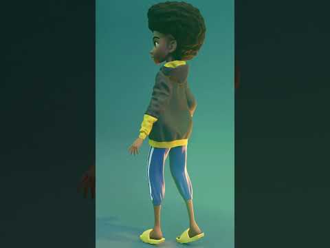 Emmy Character Topology Turntable #artstation #digitalart #art #blender