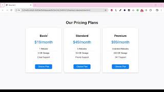 Pricing Table || Platform: VS Code #reels #programming  #webdevelopment  #foryou #coding