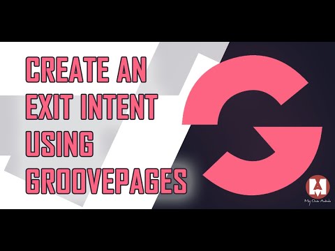 Create an exit intent using Groovepages fast & easy!