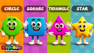 Learn Shapes for Kids 🎨 | Circle, Square, Triangle & More | 3D Shapes Learning Video
