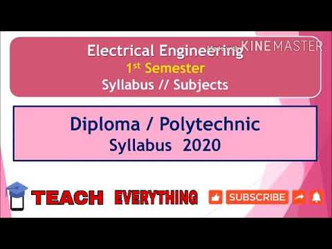 1st Semester // Electrical Engineering // Syllabus // Diploma // Polytechnic most important inform