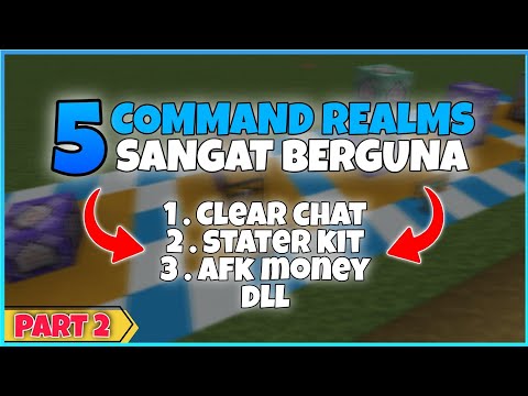 TOP 5 COMMAND REALMS YANG SANGAT BERGUNA BUAT MINECRAFT PE | MCPE 1.18+!!!