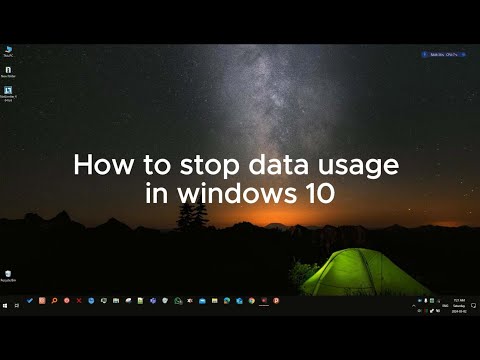 How to stop data usage in windows 10