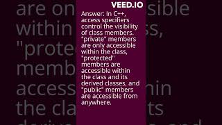 What is Access Specifiers in C++? #cplusplus #viralshort #shorts #shortsvideo #ytshorts #tutorial