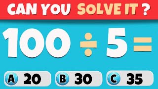 50 Fun Math Quiz Questions | Test Your Brain with Quick Calculations