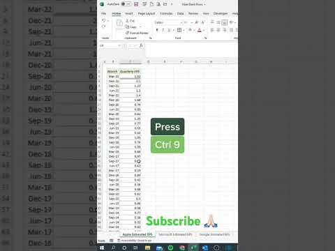 Hide 10000 blank rows in 5 seconds #excelbasics #excelforbeginners #blankrows #shorts