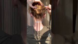 Quick Hair Bun with a pencil #shorts #viral #hackinglife #hacks #makeup