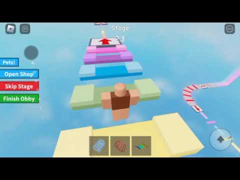 Playing Cotton obby (smaller stages)