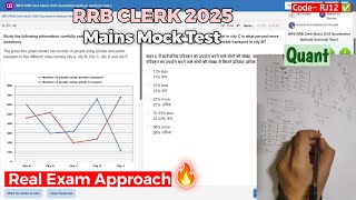 RRB Clerk Mains Live Mock Test Score✍️ #rrb #rrbpo