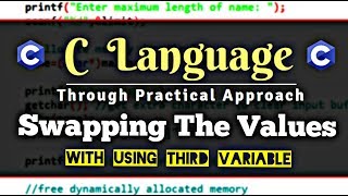 Swapping of two Number //swapping with using third variable // C programming tutorial in Hindi