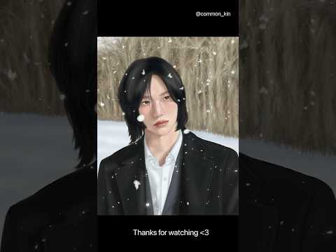 Drawing #wonbin from #riize 🖤❄️ #procreate #drawing #drawingprocess #digitalart #art #kpop #kpopart