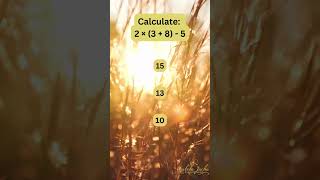 Solve Math Bodmas order of operations #solvemath #mathquiz 15-(3x8)-5