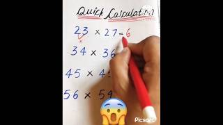 😱Learn Quick and amazing math tricks😎 for fast calculations easily😍😇#shortvideo #shorts