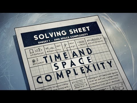 Sheet 1: Time and Space Complexity