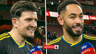 Harry Maguire and Matheus Cunha FULL post-match interview as Man Utd beat Arsenal
