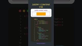 Como funciona a propriedade justify-content em CSS #dev #shorts #html