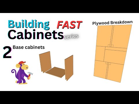 How I build cabinets - 2 plywood breakdown and base cabinet construction