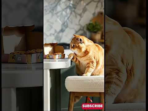 Fat Cat's Mission Operation Cookie #FunnyCatVideo #CatLover #CuteCat #viralcats