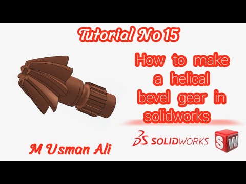 How to make a helical bevel gear in solidworks