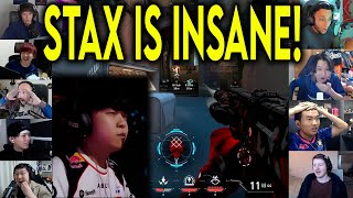 Valorant Streamers Reacts To T1 Stax CRAZY 4k Against PRX In VCT