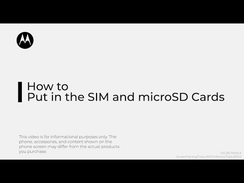 How to put the SIM and microSD cards into your single SIM phone - moto g series