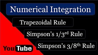 Numerical Integration Introduction l Trapezoidal Rule Simpson's 1/3 Rule l Simpson's 3/8 l GATE 2021
