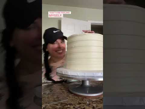 Striped Cake Mini Tutorial..if it’s stressing you out. Pop it in fridge and come back to it. Lol