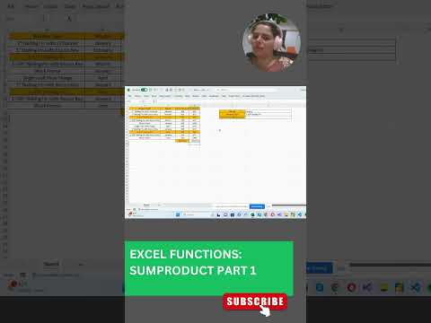 Excel Functions SUMPRODUCT PART 1
