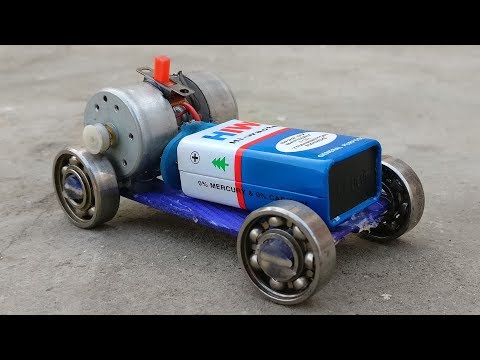 How to Make a Mini Car Using Bearings at Home - Powerful Electric Car