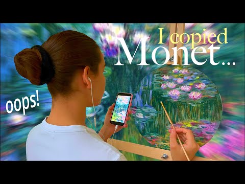 How to draw Monet - 4 easy tips + how to overcome art block 🎨 Oil Paint with me & painting tutorial