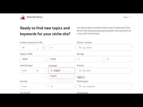 5 Free Niche Sites from the database