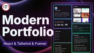 Build a Modern Portfolio Website with React, Tailwind & Framer Motion | Full Tutorial