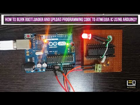How to burn bootloader and upload programming code to Atmeg8A IC using arduino?