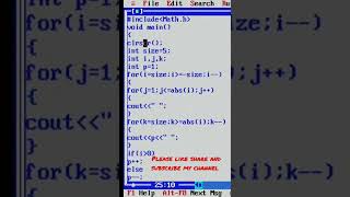 Triangle and Diamond Pattern programming in C++ || Turbo C++|| KANHAIYA KUMAR