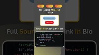 Processing Animation Button in html, css & java script ! #html #javascript #frontend #css