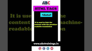 HTML TAGS 5 #html #htmltag #htmlcode #htmlindonesia #abctrainings #abccadcentre #itindustry